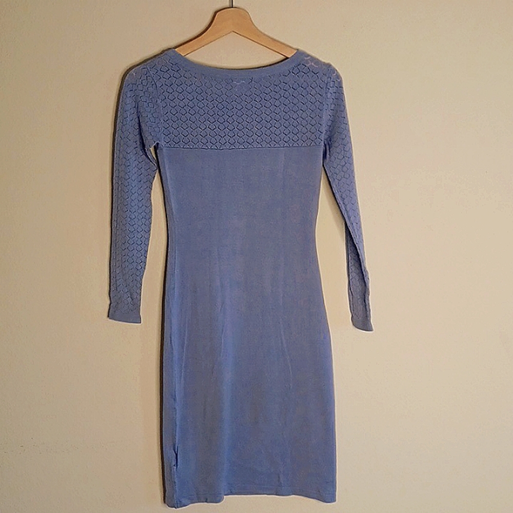 VENUS Periwinkle Long Sleeve Knit Bodycon Dress - Picture 6 of 7